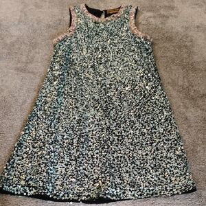 Varun Bahl Sequin Embroidered A-line Sleeveless Dress Anthropologie